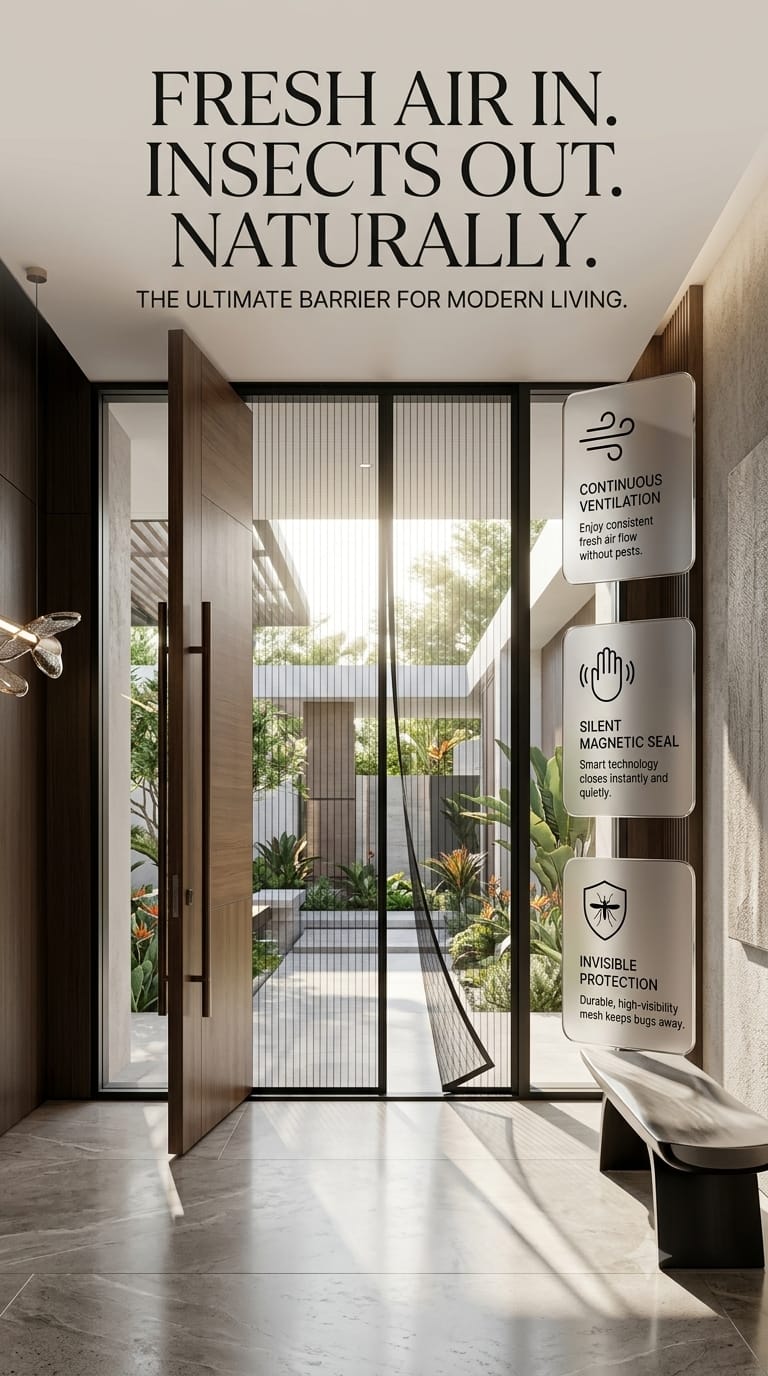 Polyester Magnetic Mosquito Net for Door